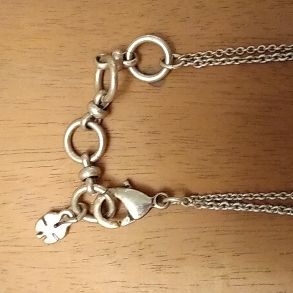 Lucky Brand Silver Cross and Turquoise Pendant Necklace Set - Picture 3 of 8